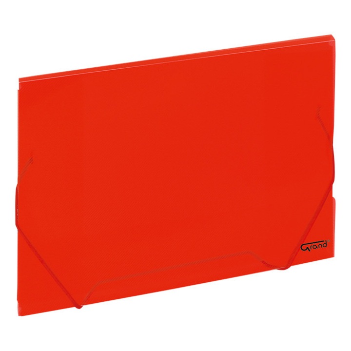 Mapa A4 Grand, polipropilen, inchidere cu guma, rosie