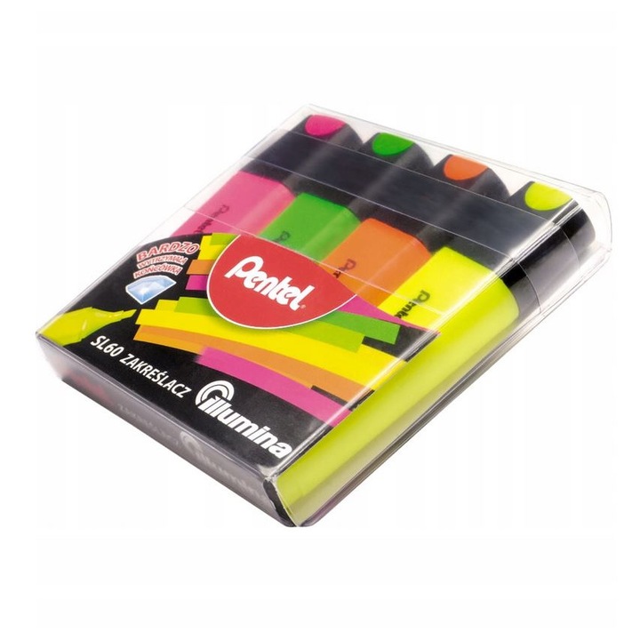 Комплект маркери Pentel SL60 Illumina, Многоцветни