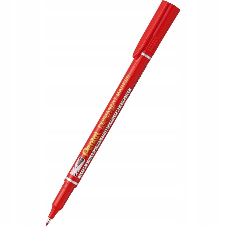 Маркер с тънък връх, PENTEL, 1,6 мм, червен