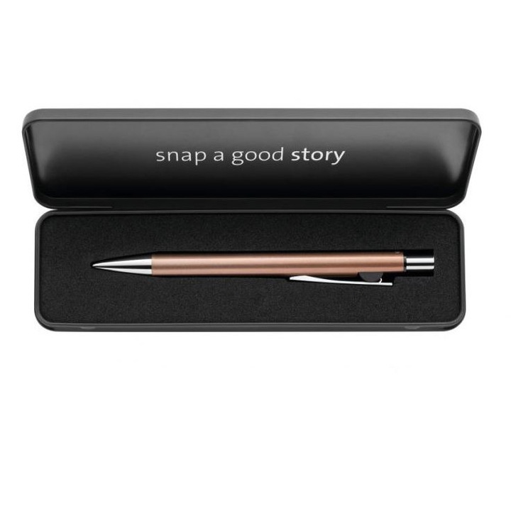 Pix cu snap, Pelikan, Husa, Metal, Auriu