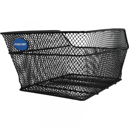 Cos bicicleta spate, Fischer, plasa metal, greutate maxima 25 kg, negru, 29.5x19x40 cm