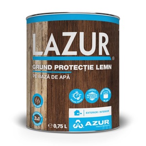 Grund protectie lemn 2IN1 LAZUR 0,75L, pe baza de apa, Azur