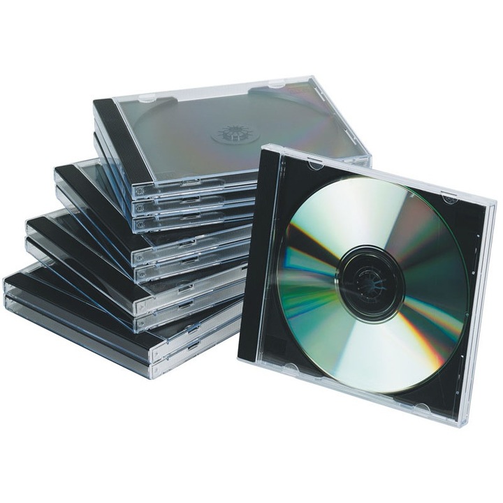 Carcasa Jewel Pentru Cd/dvd, 10 Buc/set, Q-connect