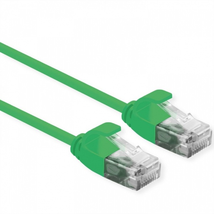 Cablu de retea RJ45 MYCON Slim UTP Cat.6A LSOH 20m Verde, CON0992