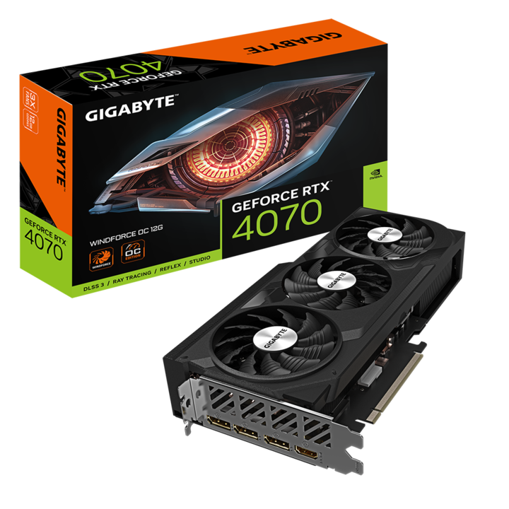 Gigabyte GeForce RTX 4070 WINDFORCE OC Videokártya, 12GB, GDDR6X, 192 bit
