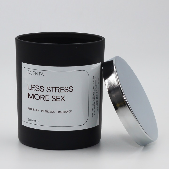 Lumanare parfumata, Scenta, Less Stress More Sex, 160 ml