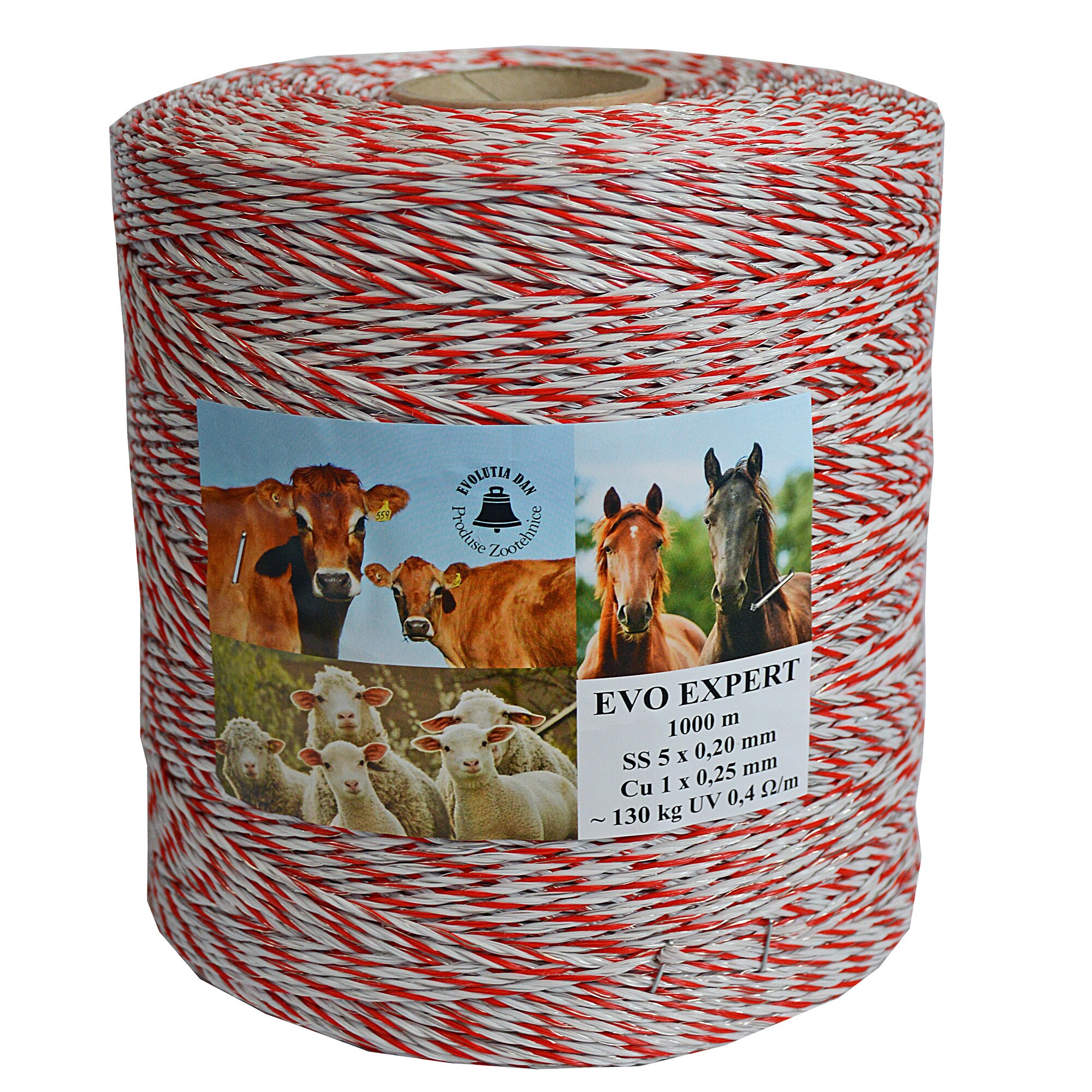 Fir gard electric Evo Expert, 5 x 0.2 In si 1 x 0.25 Cu, 1000 m, 130 kg, 0.4 Ω/m