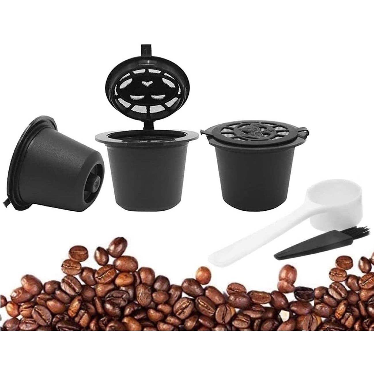 Комплект капсули за кафе Nespresso KOKSI, за многократна употреба, 3 ...