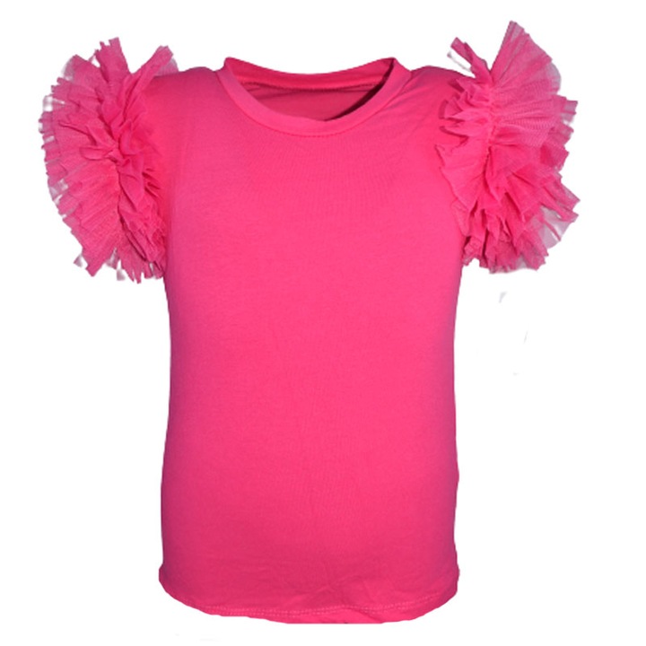 Rövid ujjú póló lányoknak New Collection 1218R-128, Pink 93659