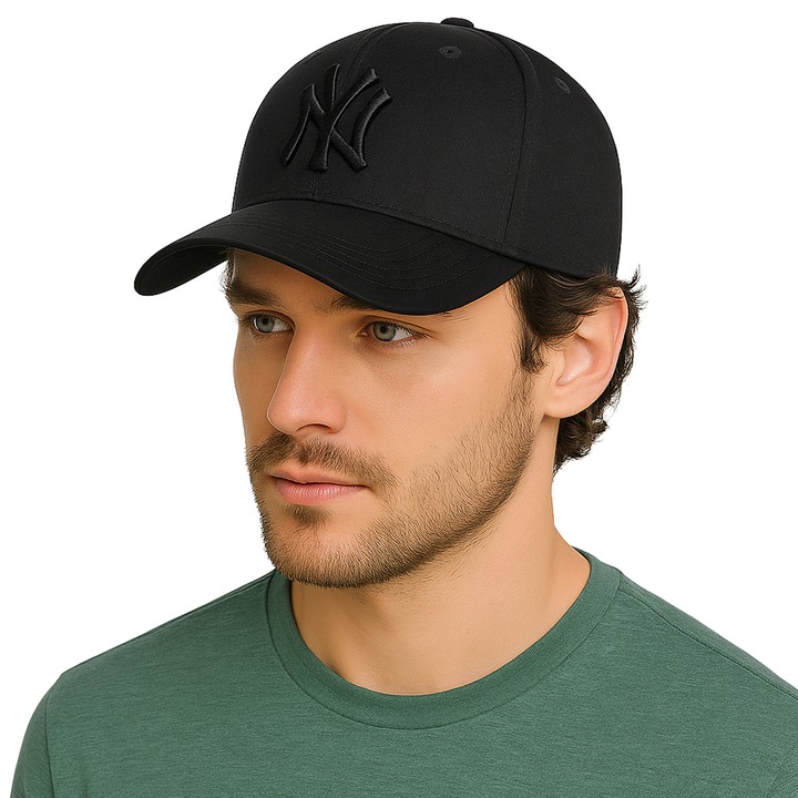 Moramo 4767 sapka napellenzővel, Pamut, Férfi/Női, Snapback, Állítható, Fekete