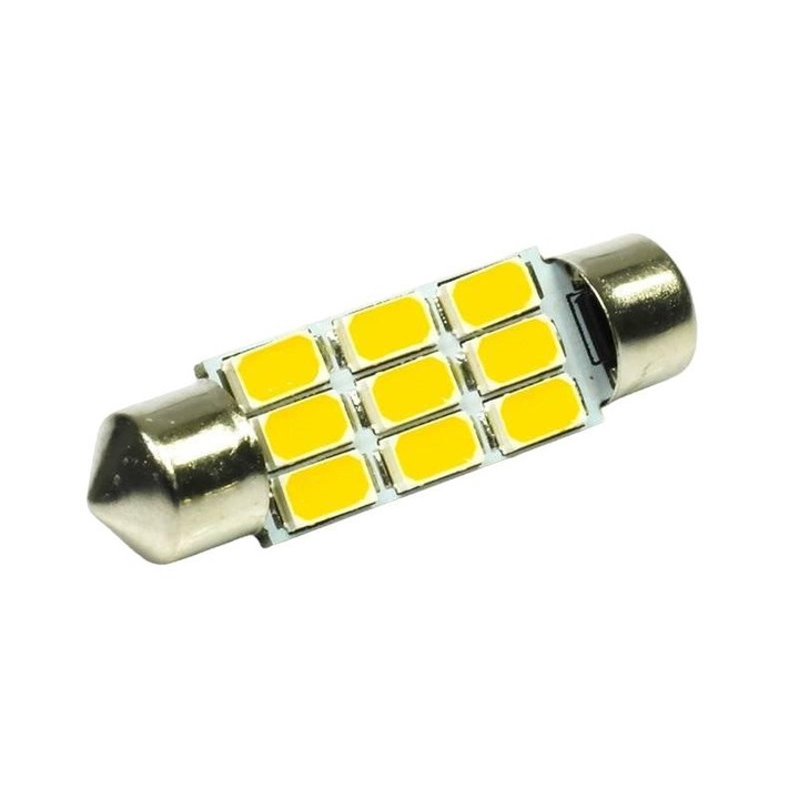 Bec auto, Interlook, LED, 12 V, 3 W, Lumina alba calda