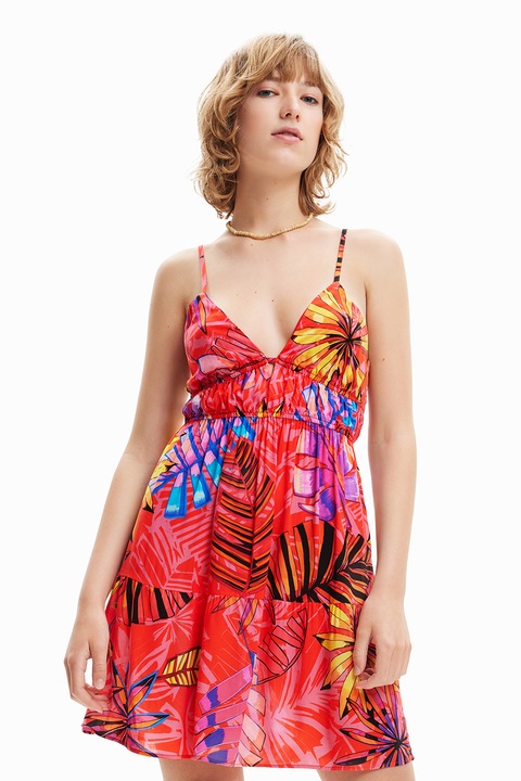 DESIGUAL, V-nyakú strandruha kivágással a hátrészen, Piros