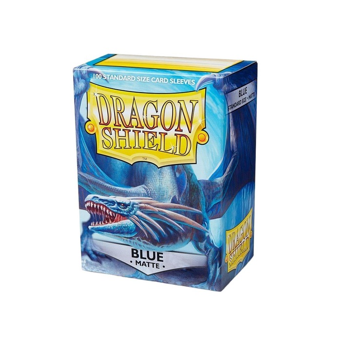 Set 100 Sleeve-uri Dragon Shield, Matte, 63 x 88 mm, Albastru