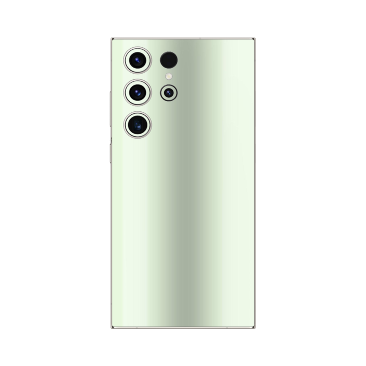 iSkinz Folie Samsung Galaxy S23 Ultra 5G telefonhoz – foszforeszkáló Green Glow 360 vágás, teljes testet fedő tapadó bőr, hát- és oldalvédő tok