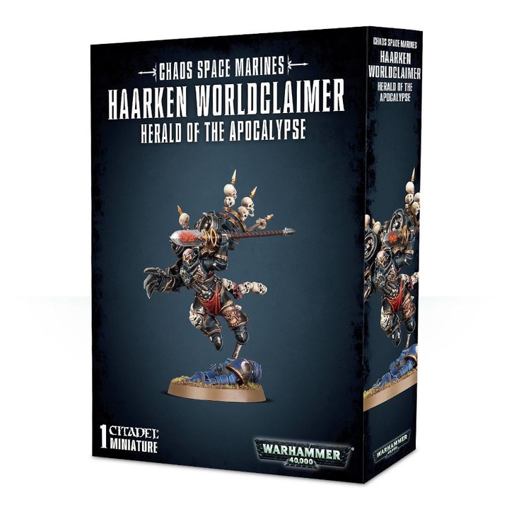 Játékbővítés, Games Workshop, For Warhammer 40k, Chaos Space Marines Haarken Worldclaimer, 1 miniatűr, műanyag