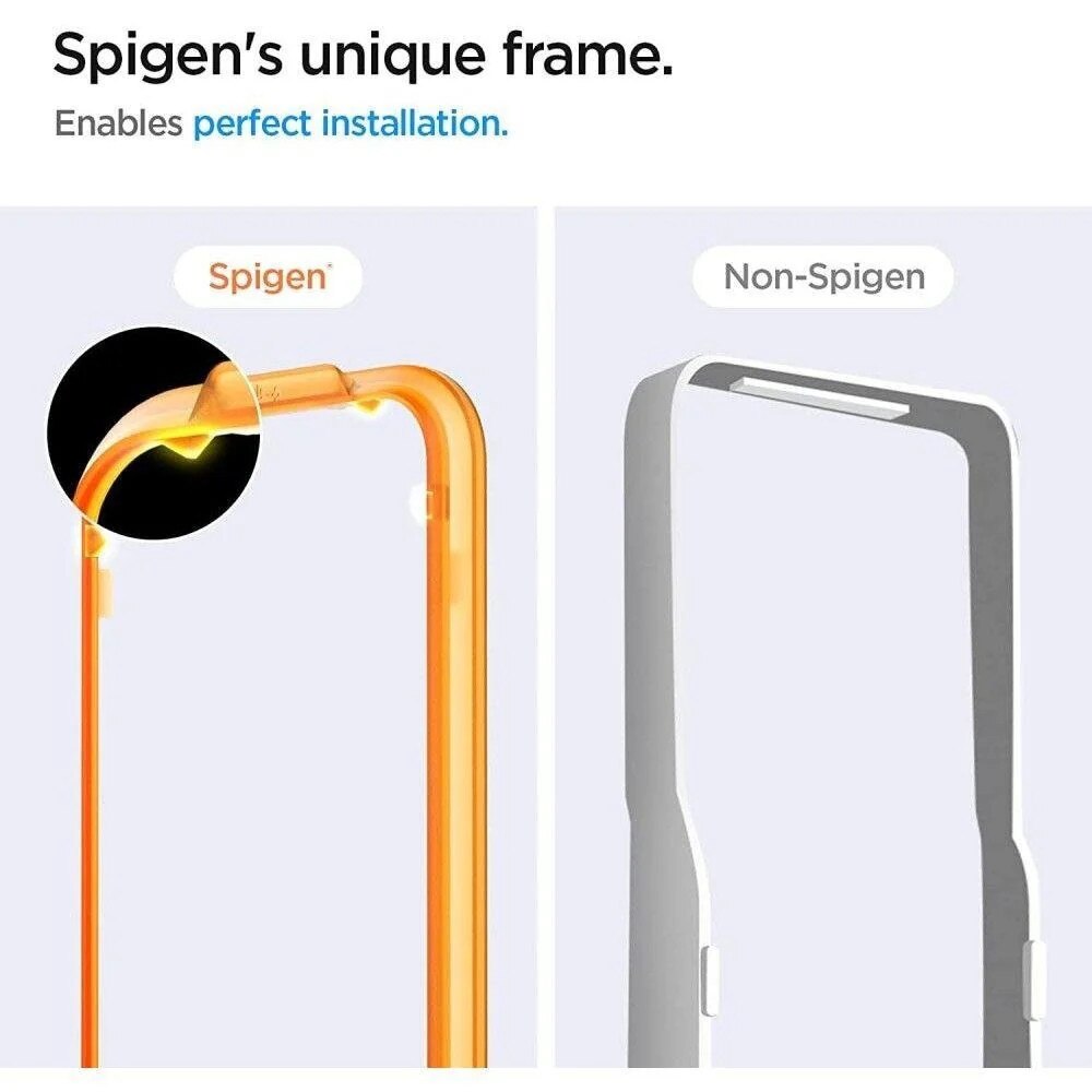 Set 2 folii sticla transparente cu sistem de montare Case friendly Spigen ALM GLAStR compatibil cu Samsung Galaxy A54 5G