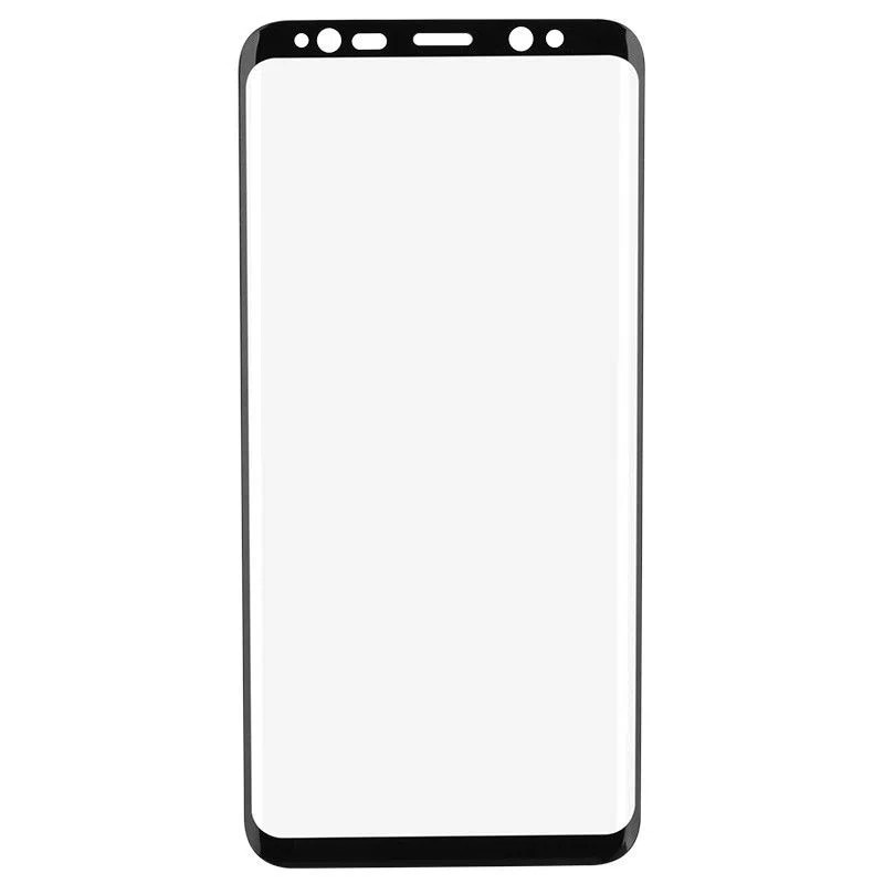 Folie Sticla Curbata Flippy compatibila cu Samsung Galaxy S8, cu lipici pe conturul negru, Full Face V2 Negru