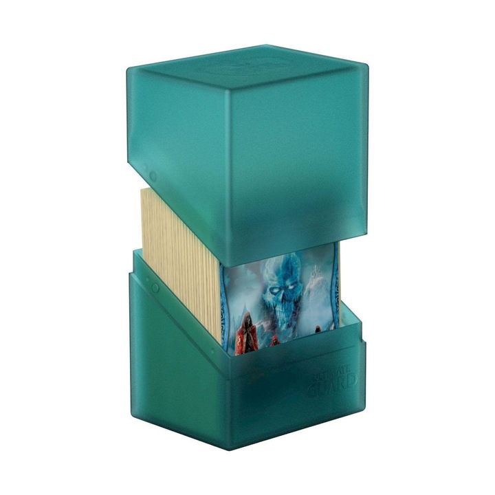 Cutie pentru carti Ultimate Guard Boulder 80+, 98x75x59mm, verde malachit