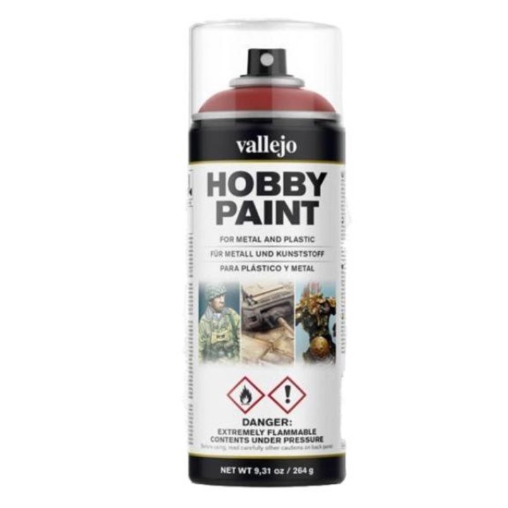 Spray festék, Vallejo, 400 ml, Piros