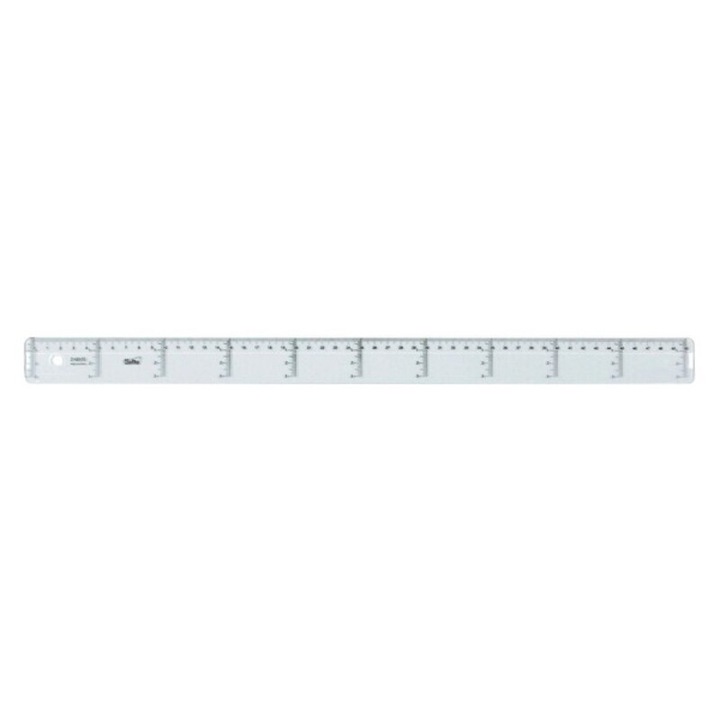 Rigla, Safta, 50cm, Transparent