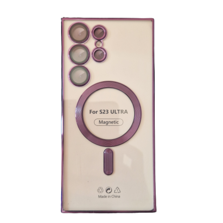 Husa Magnetic Luxury compatibila cu Samsung Galaxy S23 cu protectie camera, Electric Purple, TELGORBCS