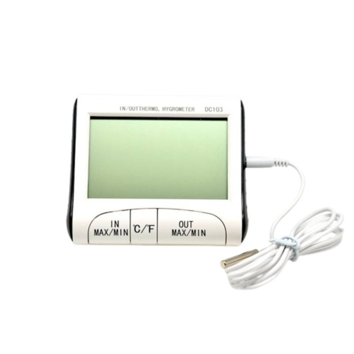 Termometru Digital, Senzor pentru Temperatura & Umiditate, Afisaj Digital LCD, Receptie Interior-Exterior, Design Modern, Alb