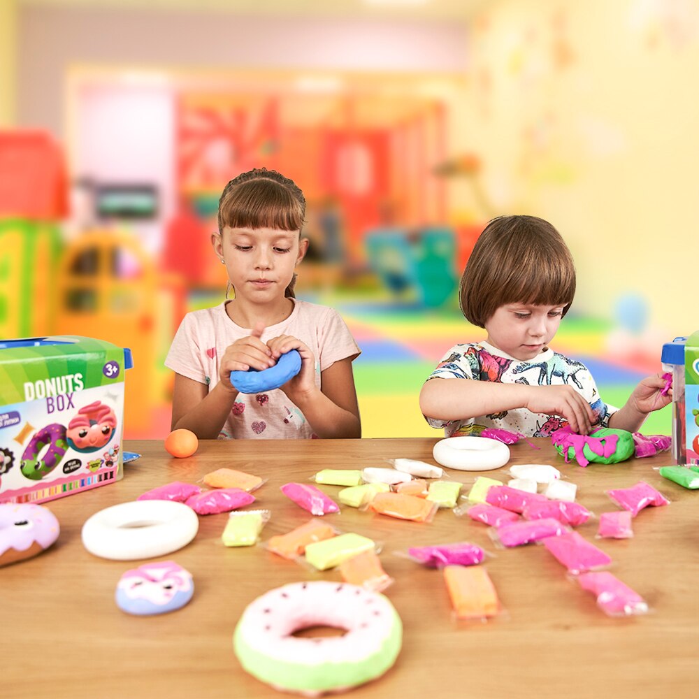 Set Modelaj Set Air Clay pentru modelaj Lovin - 42 culori - Donuts Box - eMAG.ro