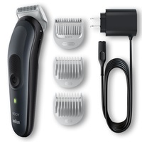 Aparat de tuns corporal Braun BG3350, Tehnologie SkinShield, pieptene pentru zone sensibile, autonomie 80 min, gri/negru