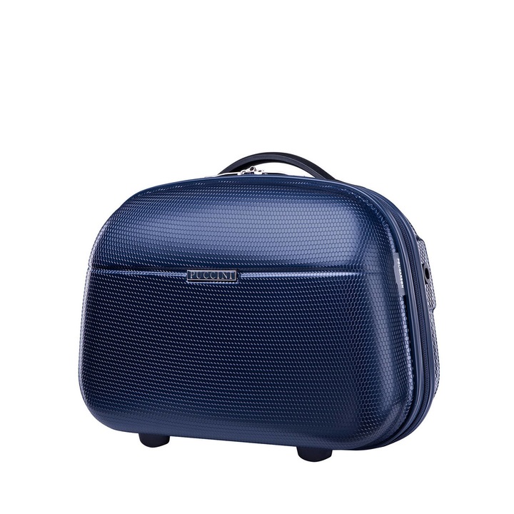 Пътна чанта, Puccini, За козметика, Пластмаса, Синя