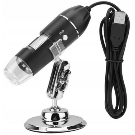 Microscop Digital Portabil, Magnificare 1600x, USB, Foto-Video, 8 LED-uri