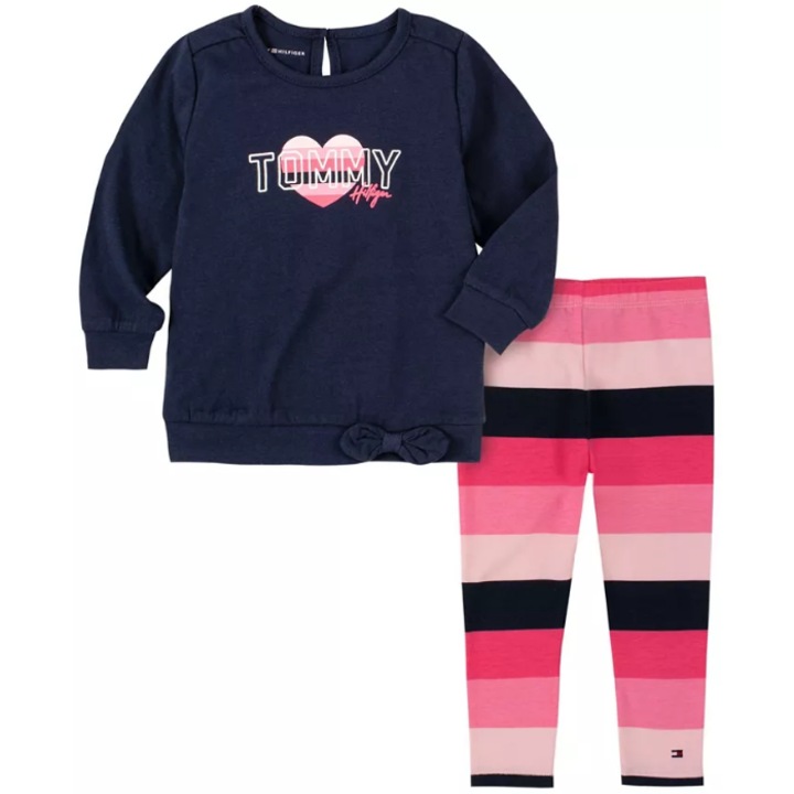Клинове за момичета Tommy Hilfiger с качулка Pink Jane L