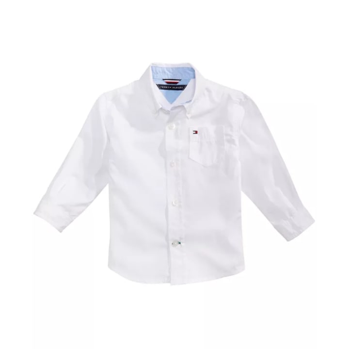 Бяла риза, Tommy Hilfiger, Памук, Бяла, 79-81 см