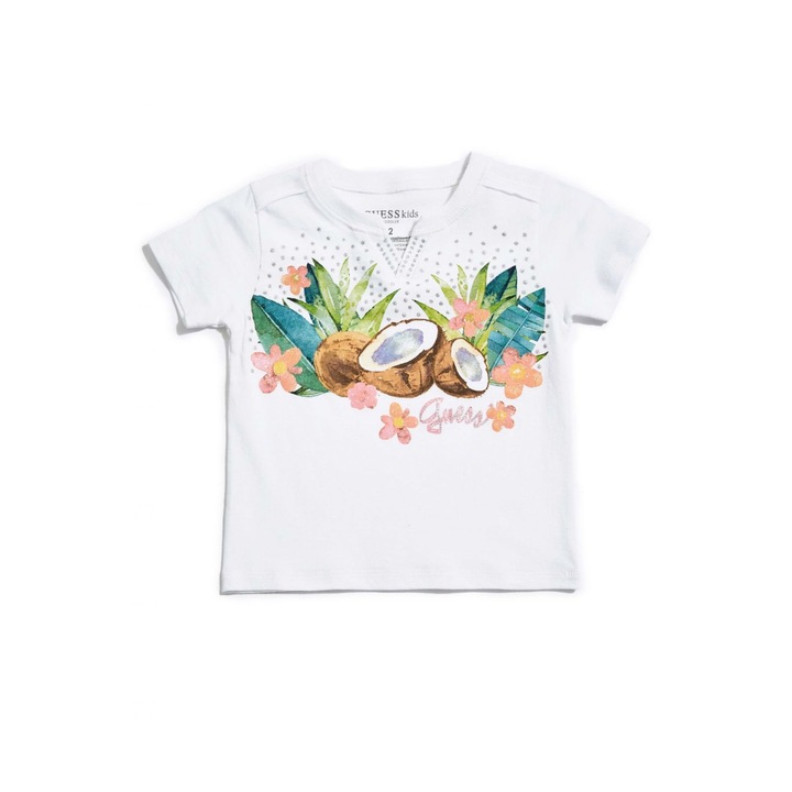 Gyerek póló, GUESS, Pamut, 2 éves, Fehér