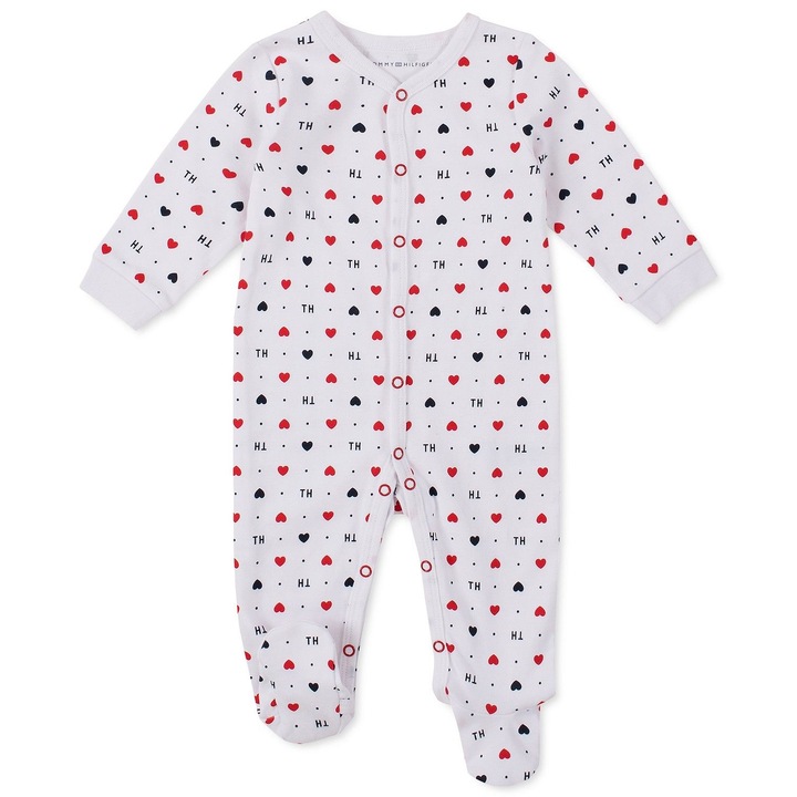 Боди за момиче, Tommy Hilfiger, Памук, Бяло, 6-9 месеца, 69-74см