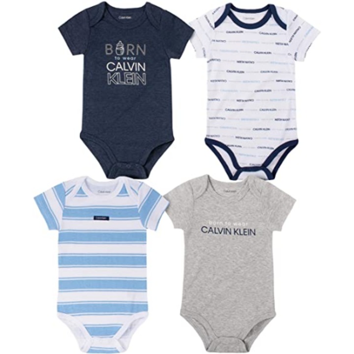 Комплект от 4 бодита за момче, Calvin Klein, памук/полиестер, многоцветни1