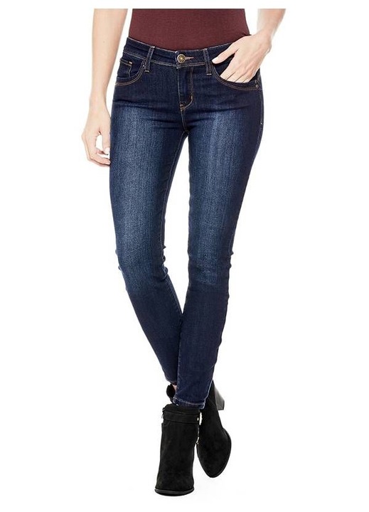 Blugi skinny cu talie medie GUESS, 30, Albastru