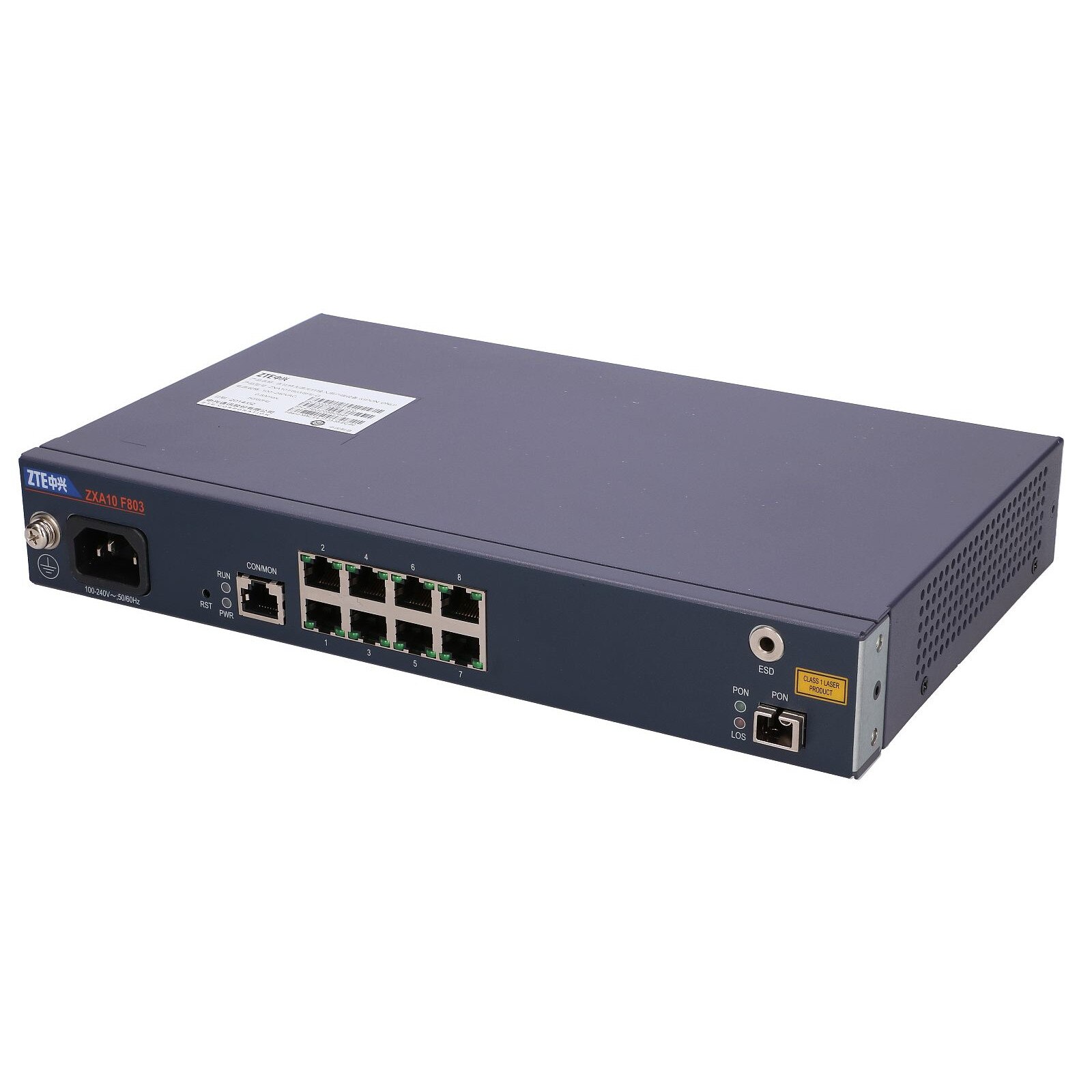 Terminal fibra optica, ZTE, RJ45, 100Mbps, 1xGPON, Albastru - eMAG.ro