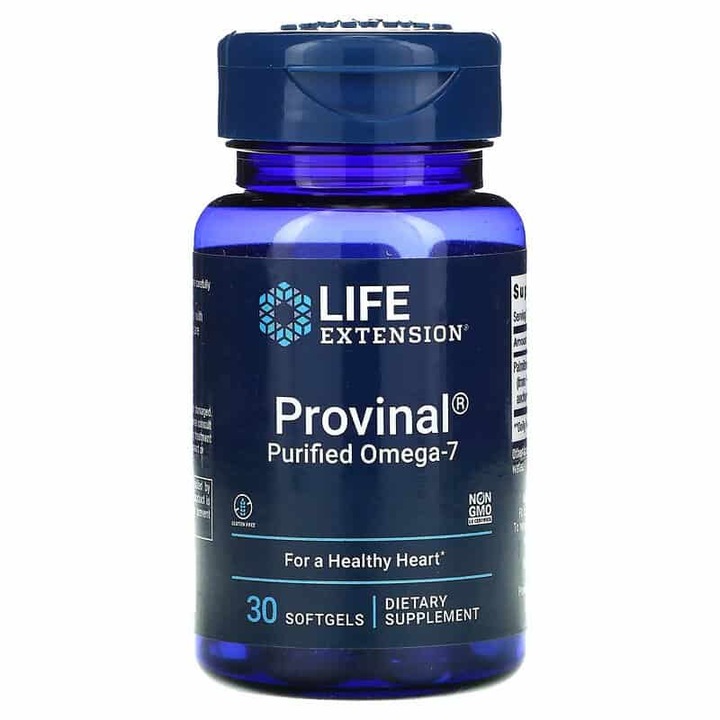Витамини Life Extension Purified Provinal Omega7, 30 капсули