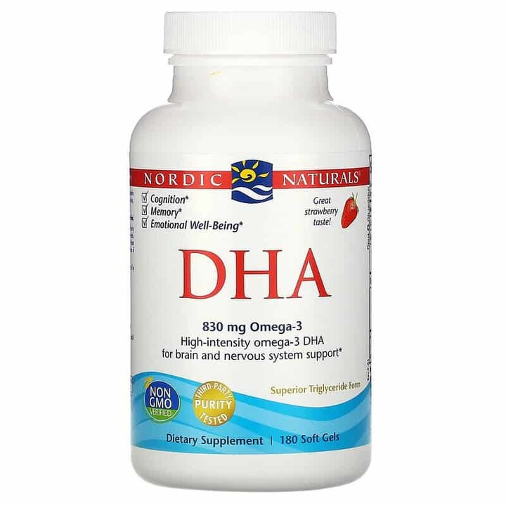 DHA 830 mg ягоди, Nordic Naturals, 180 капсули