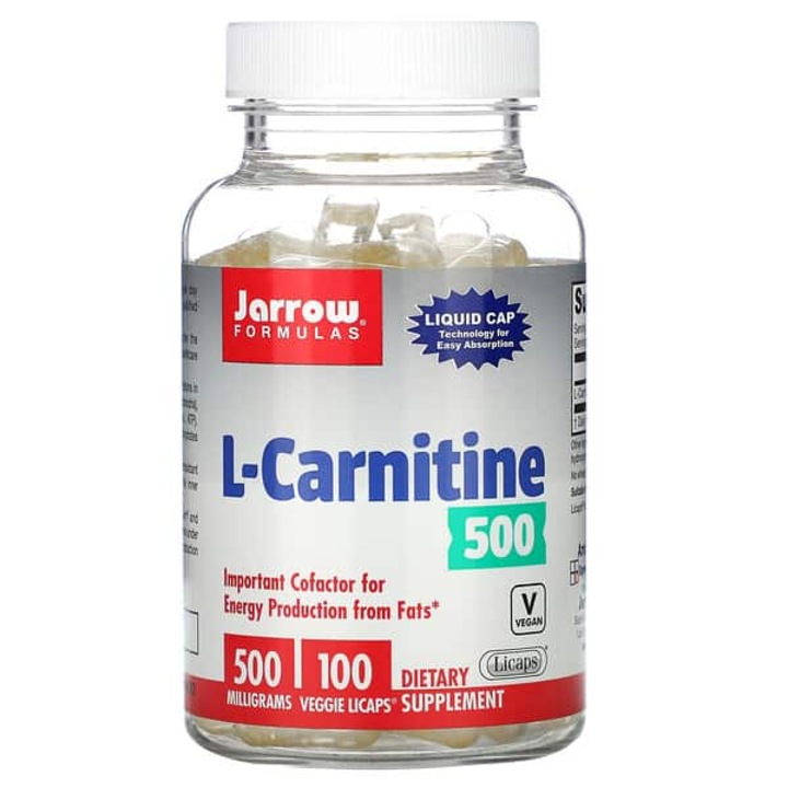 Хранителна добавка LCarnitine, 500 mg, Jarrow Formulas, 100 капсули