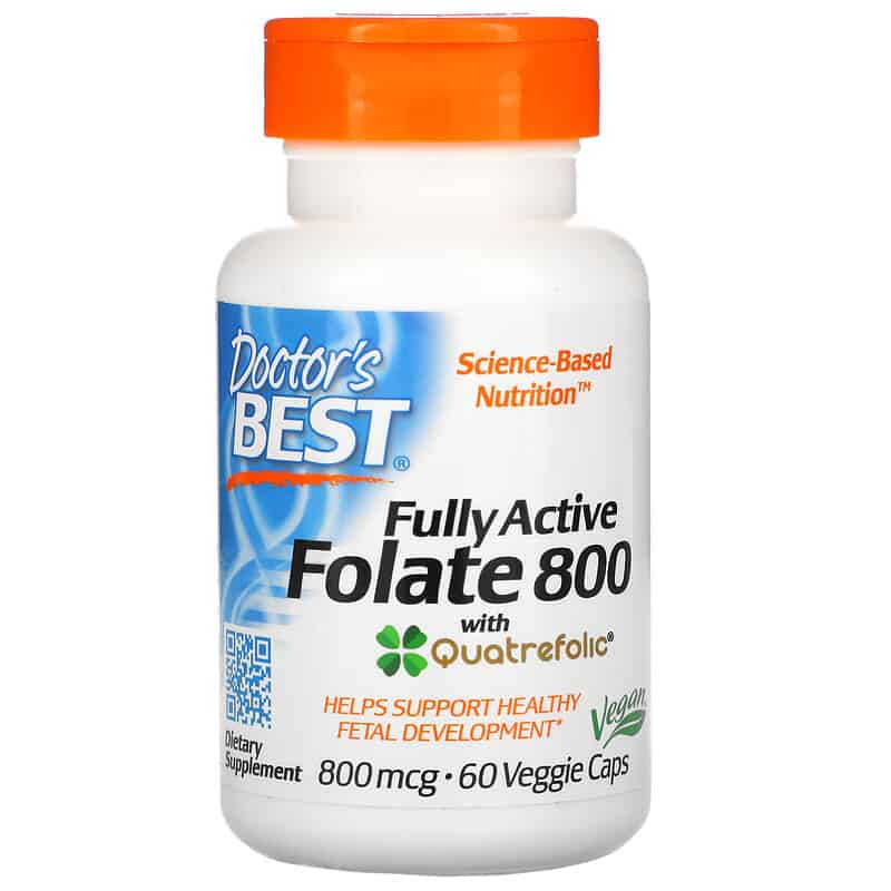 Напълно активен фолат 800 с фолиева киселина Quatrefolic 800mcg, Doctor ...
