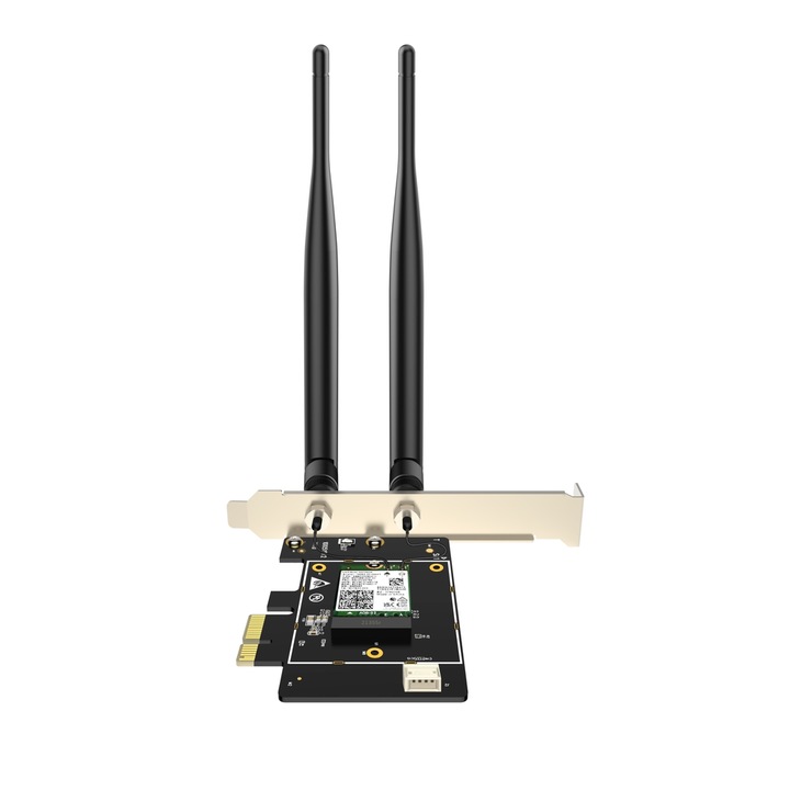 Placa de Retea Wireless Tenda E33, Wi-Fi 6E, Tri-Band, AX5400, Bluetooth 5.2