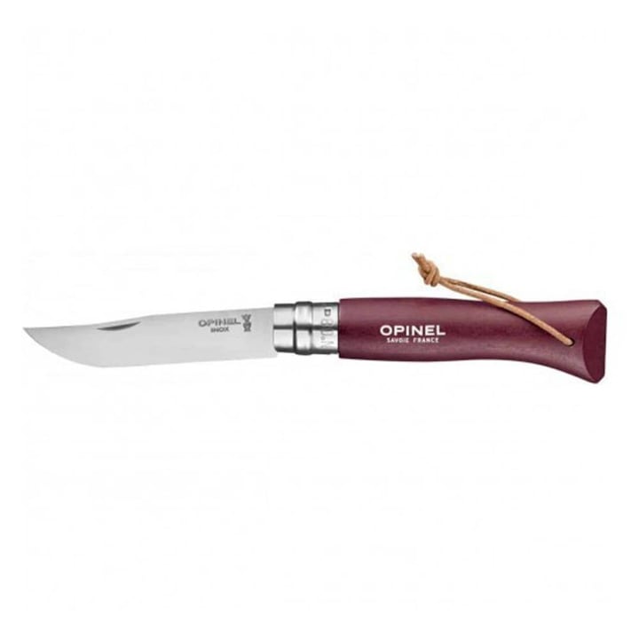 Cutit pliabil, Opinel, Inox, 8.5cm, Visiniu
