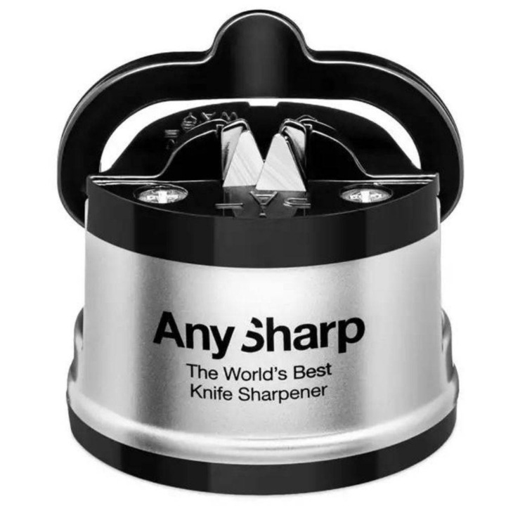 Ascutitor de cutite, AnySharp, Inox/Metal, Argintiu