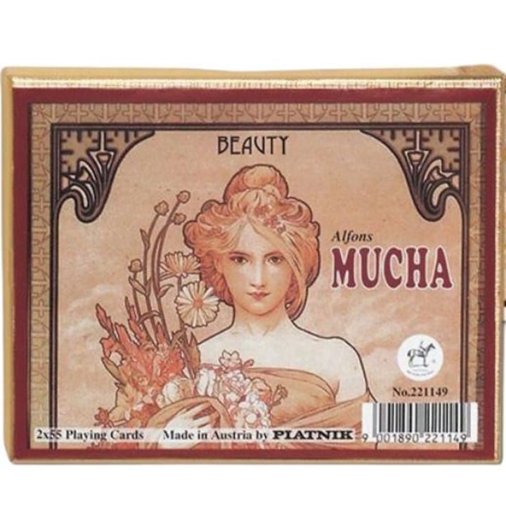 Könyvcsomag, Piatnik, Mucha, 58x89mm, Multicolor