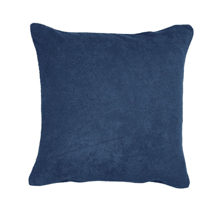 Калъфка за възглавница, Karo, Памук/Полиестер, 40 x 40 cm, 200 g/m2, Морско синьо