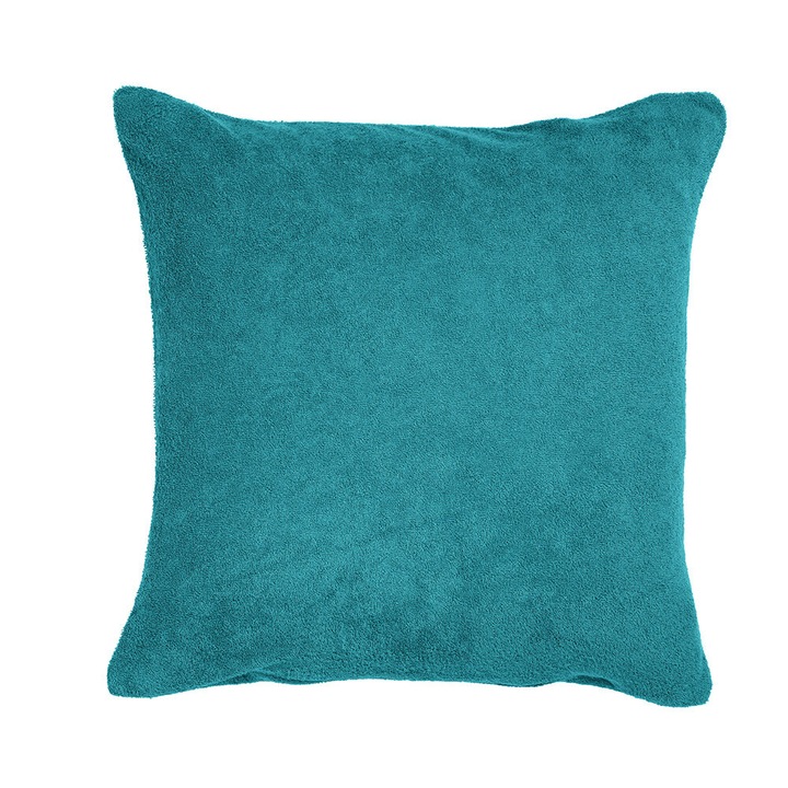 Калъфка за възглавница, Karo, Памук/Полиестер, 40 x 40 cm, 200 g/m2, Тюркоаз