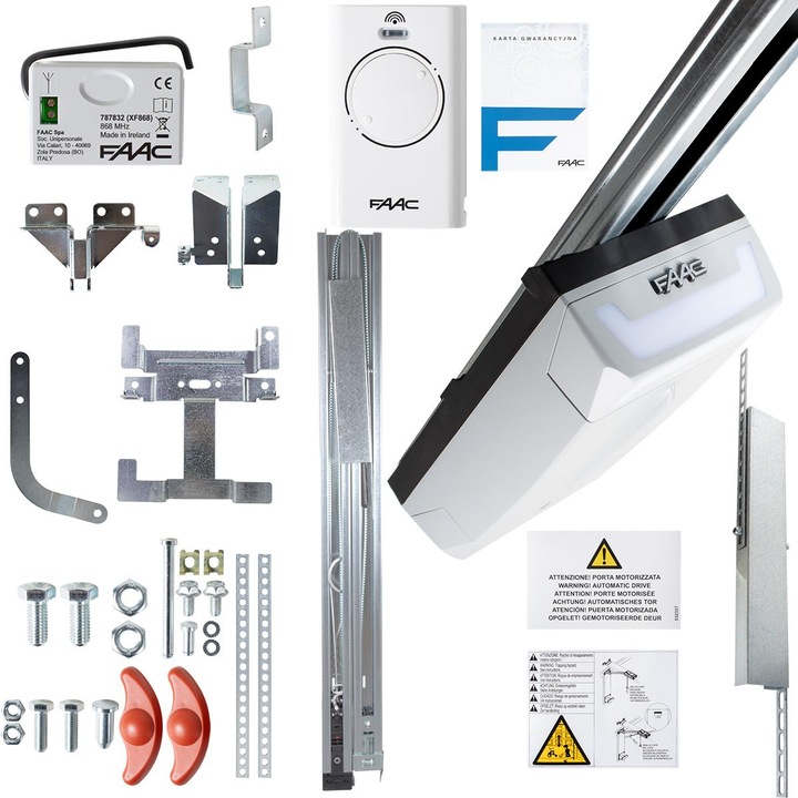Kit Automatizare Garaj, Faac D1000, Operare Silentioasa, Mecanism De Siguranta Integrat, Instalare Usoara, 360 x 200 x 145 mm
