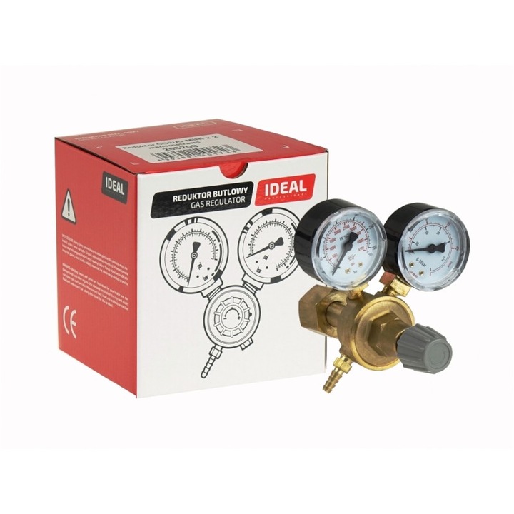 Мини редуктор CO2/Argon, Ideal, Metal, 2 манометъра, 20 Mpa, 20l/min