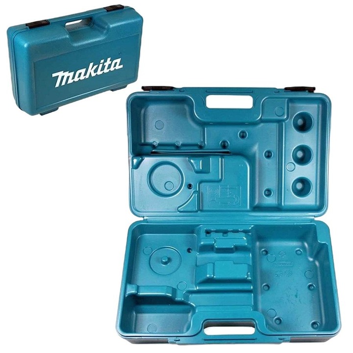 Valiza, Makita, ABS, Compatibil polizor unghiular electric 125 mm, Albastru